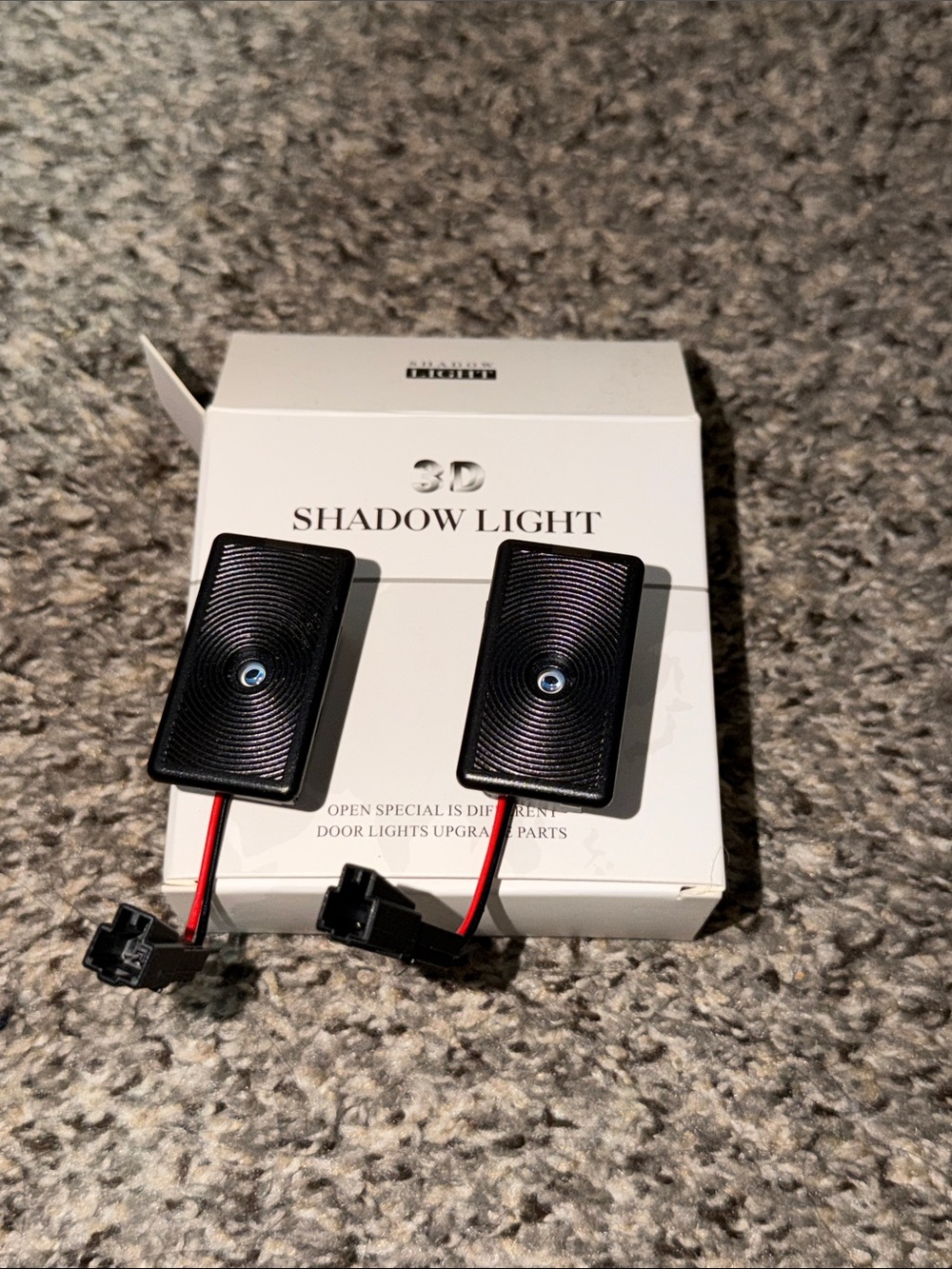 3D Shadow Light Car Door Projector Lights - Black